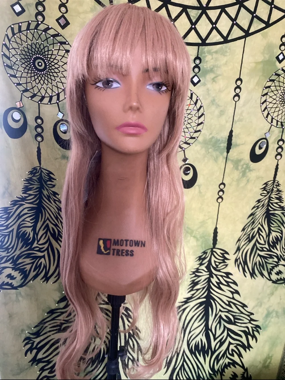 Long Synthetic Wig with Bangs -  #27